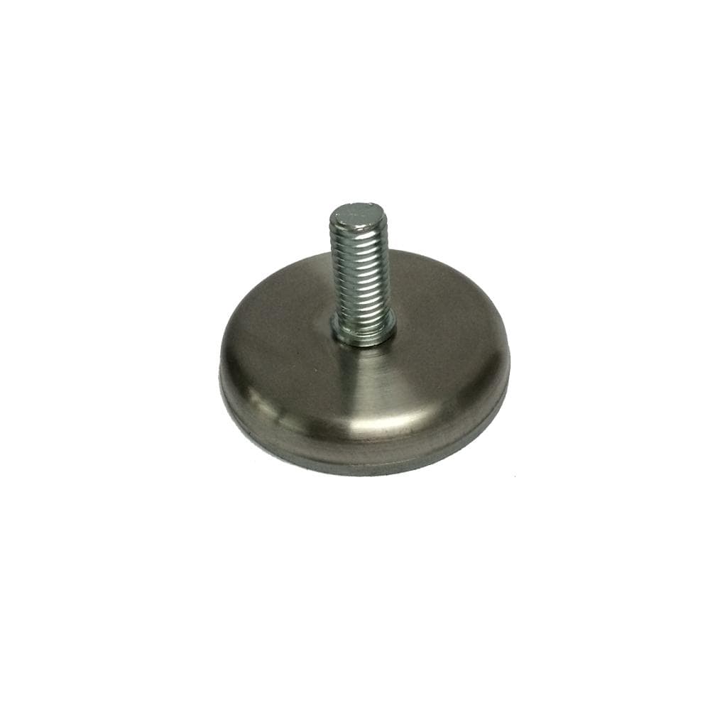 Stalen stelvoet RVS look – ronde poten Ø 5,5 cm, 1 cm hoog (M10)