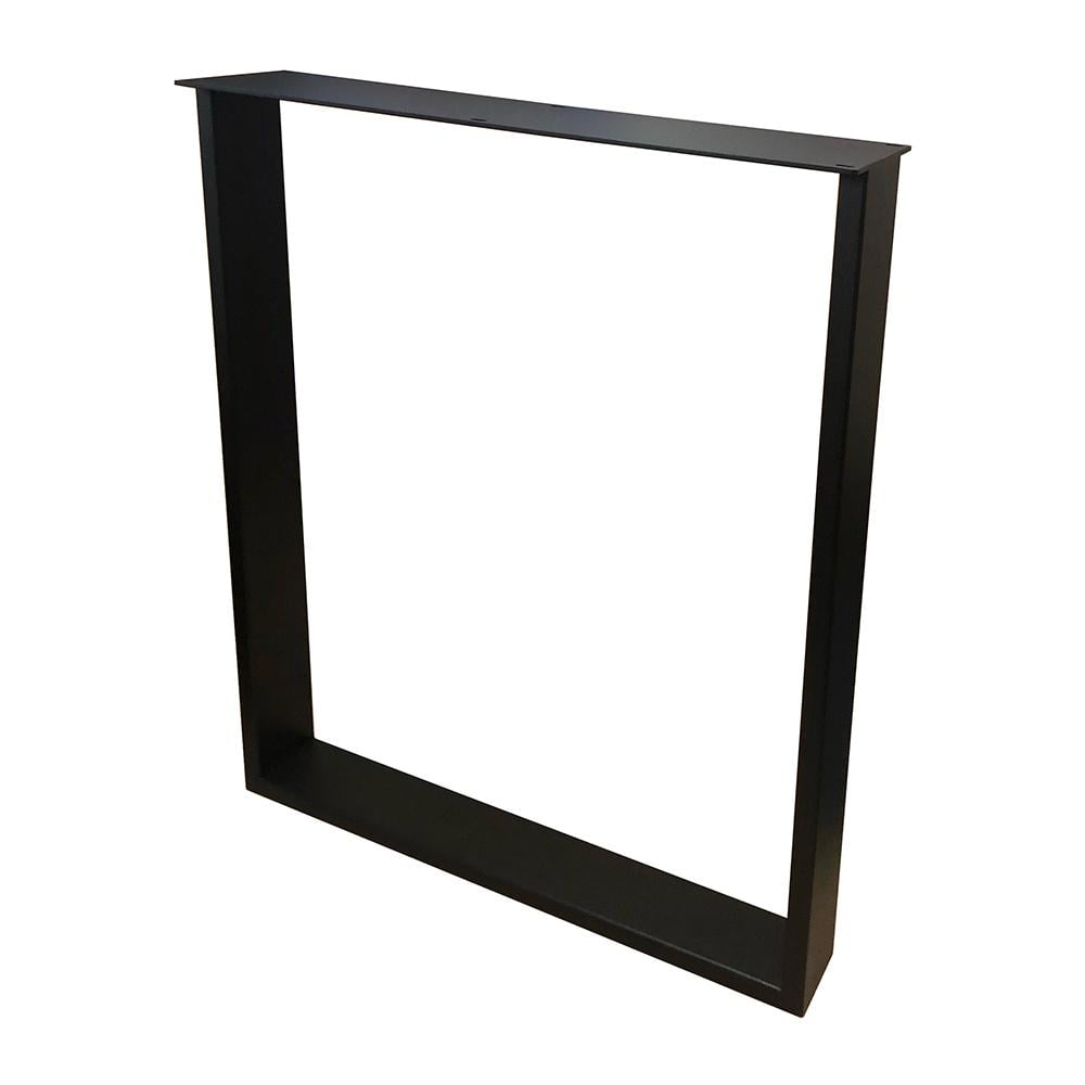 Stalen U‑Bureaupoot Zwart – 72 cm Hoog, 60 × 8 cm (2 × 8 cm)