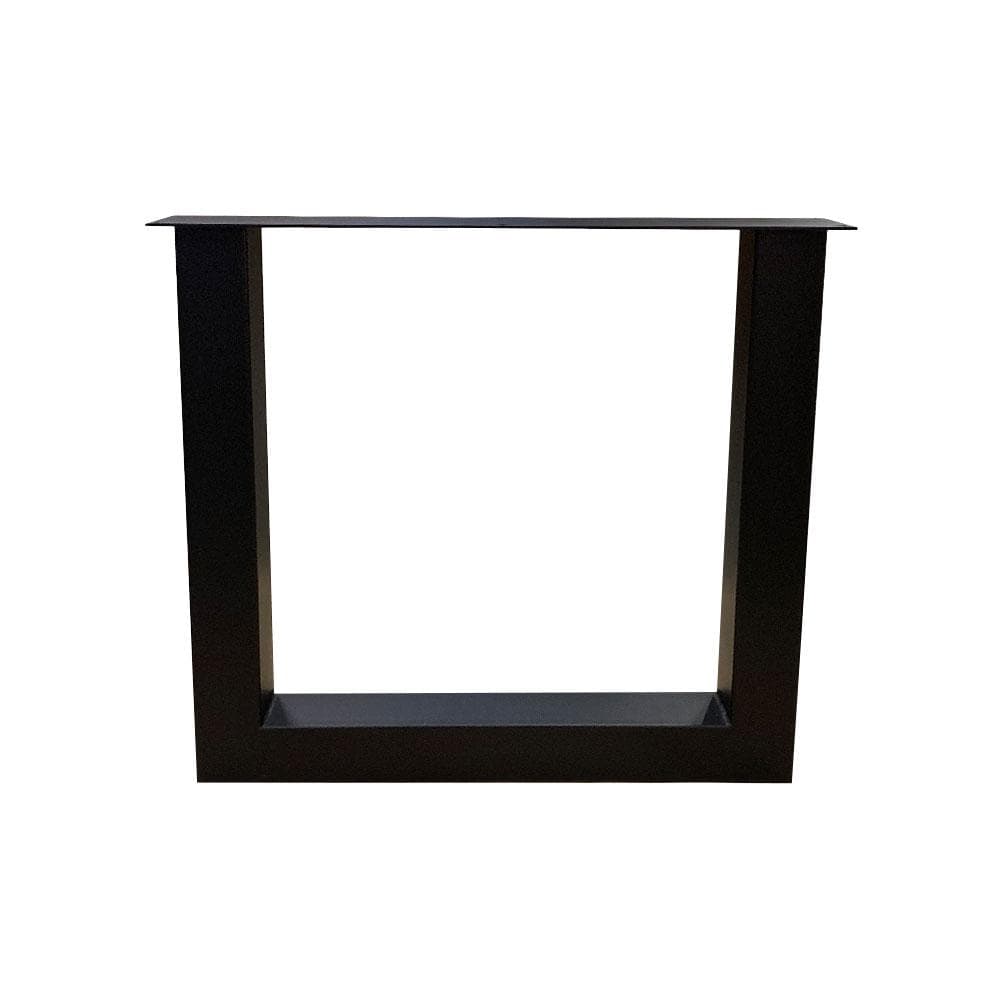 Stalen U‑tafelpoot in strak zwart – 72 cm hoog, 8 × 8 cm