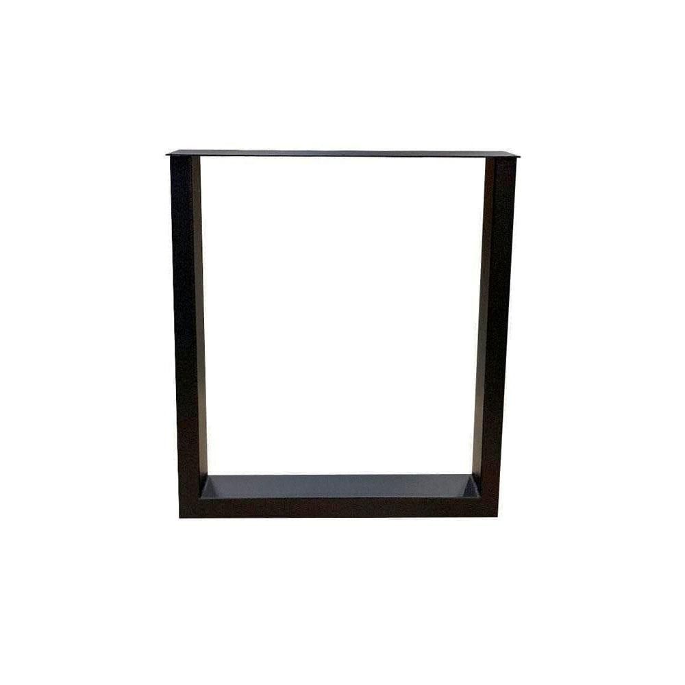 Stalen U‑tafelpoot in Zwart – Strakke 70 × 8 cm, 72 cm hoog