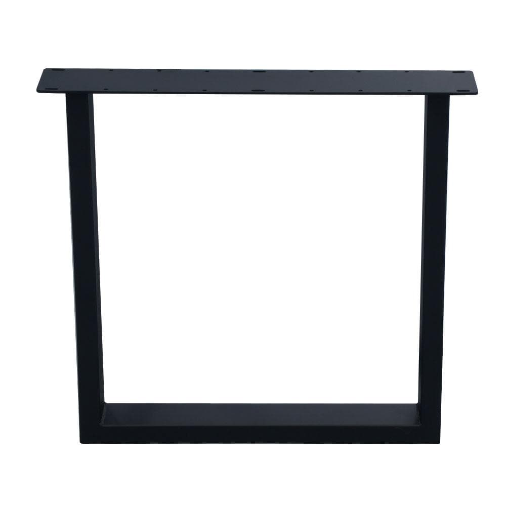 Stalen U‑tafelpoot – strakke zwarte steun van 72 cm (4 × 10 cm)