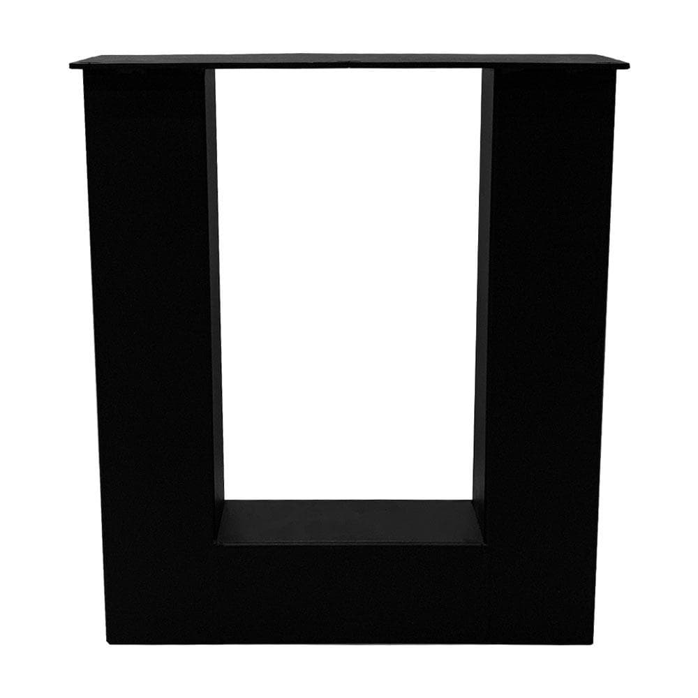 Stalen U‑tafelpoot zwart – 2 stuks, 43 cm hoog