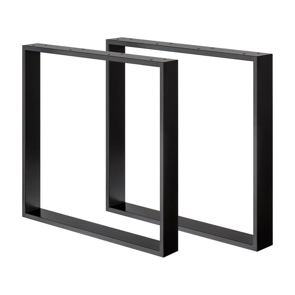 Stalen “U” tafelpoot – Zwart, 72 cm hoog, set van 2