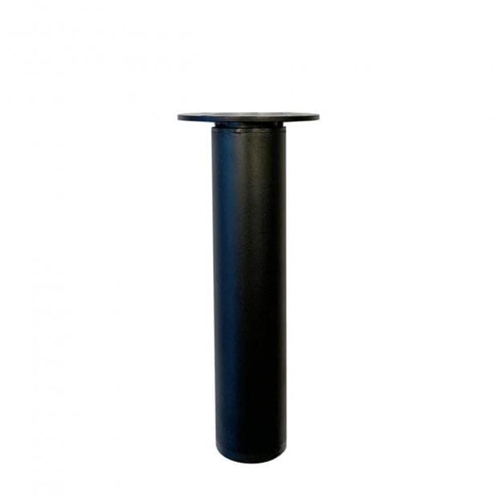 Stalen verstelbare meubelpoot zwart – Ø 3 cm, 14,5 cm hoog | Furniture Legs Europe