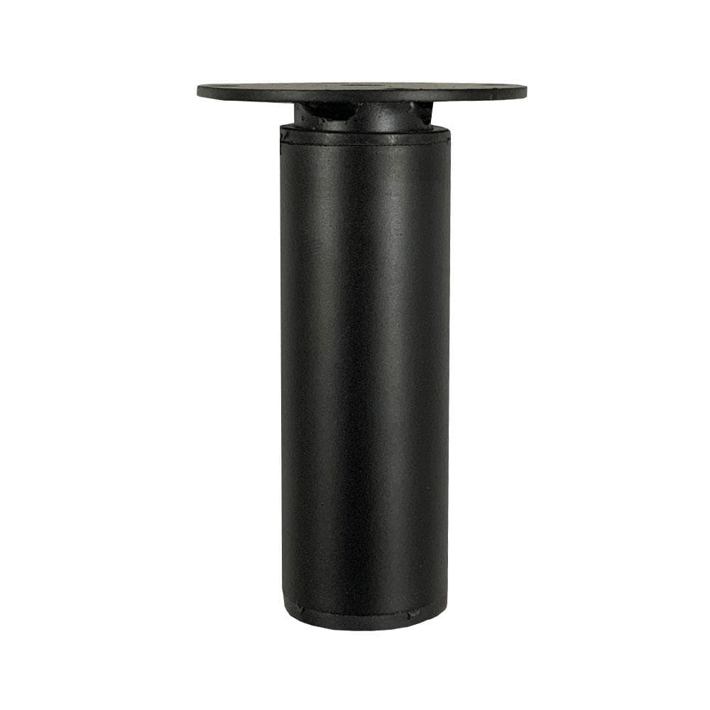 Stalen Verstelbare Meubelpoot – Zwart, Rond Ø 3 cm, Hoogte 9,5 cm