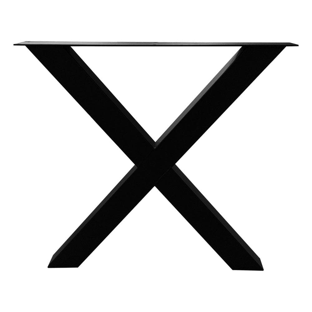 Stalen X‑poot 75 × 8 cm – Zwart – Furniture Legs Europe