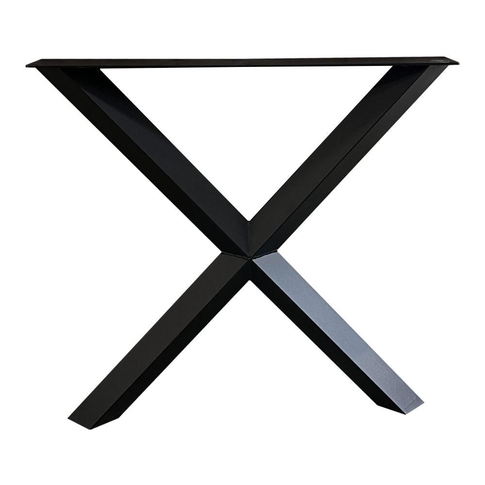 Stalen X tafelpoot diamant – zwarte, robuuste onderstel voor modern interieur