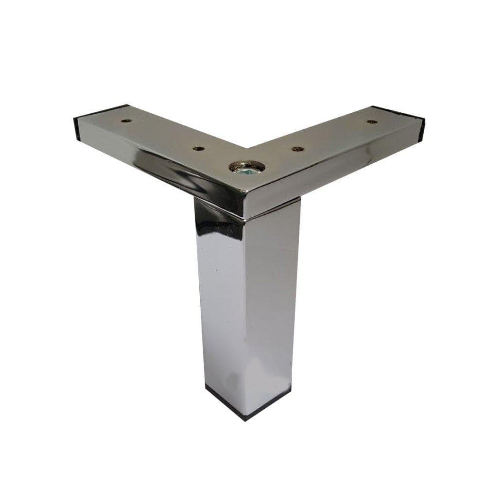 Stalengematteerde meubelpoot met hoekverbinding – 4×4 cm, 15 cm hoog