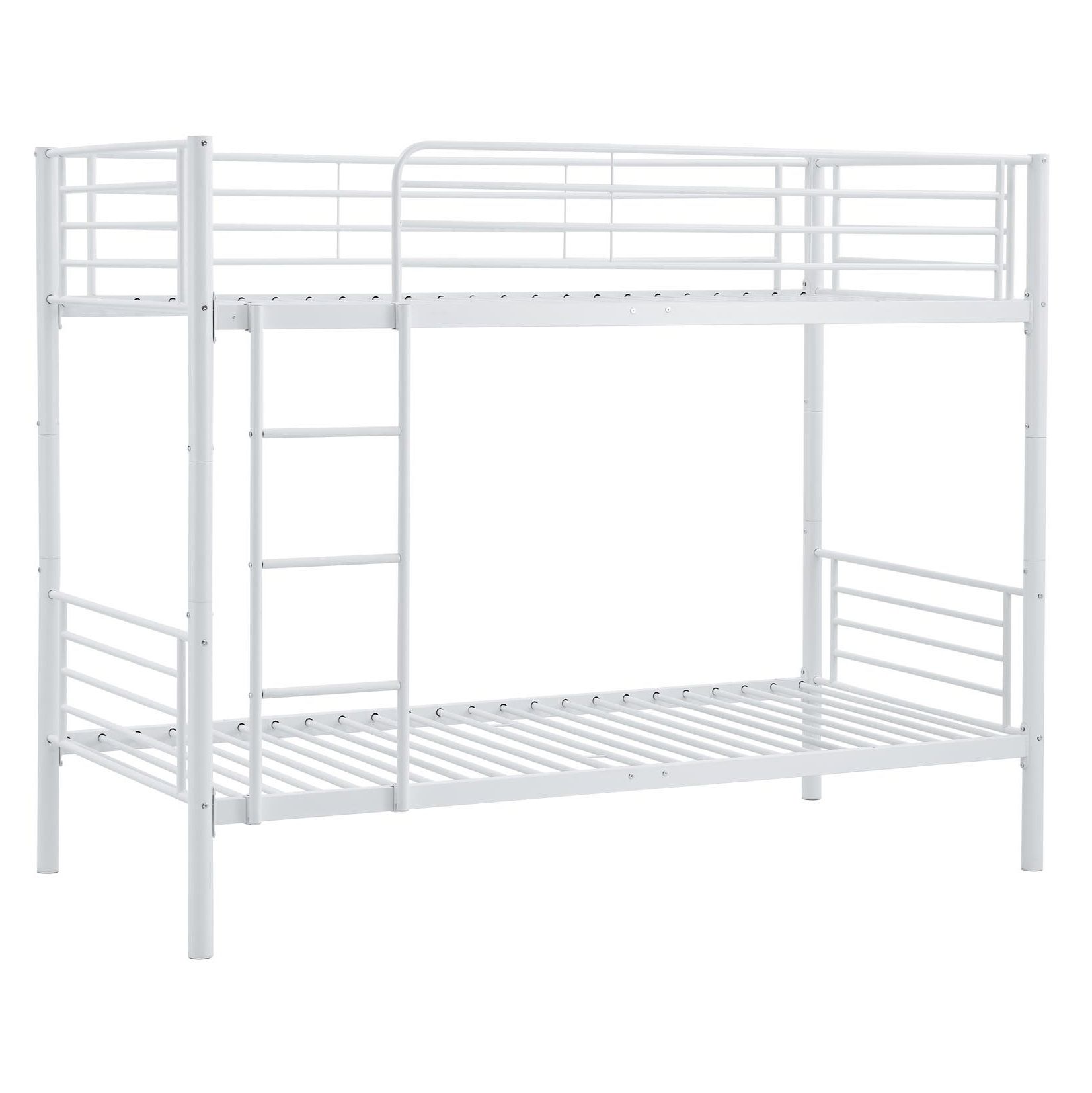 Stapelbed Bunky 90×200 cm – Modern wit metalen bed voor tieners