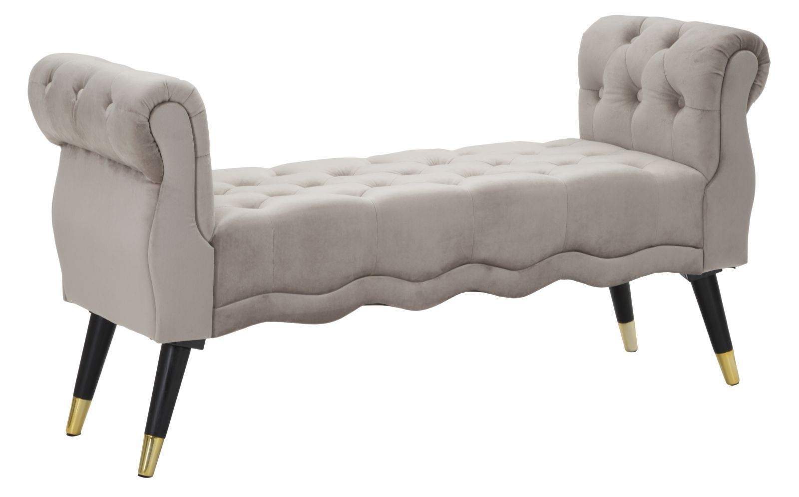 Stijlvol bankje Parijs in Grigio‑Goud – compact comfort voor elke woonkamer