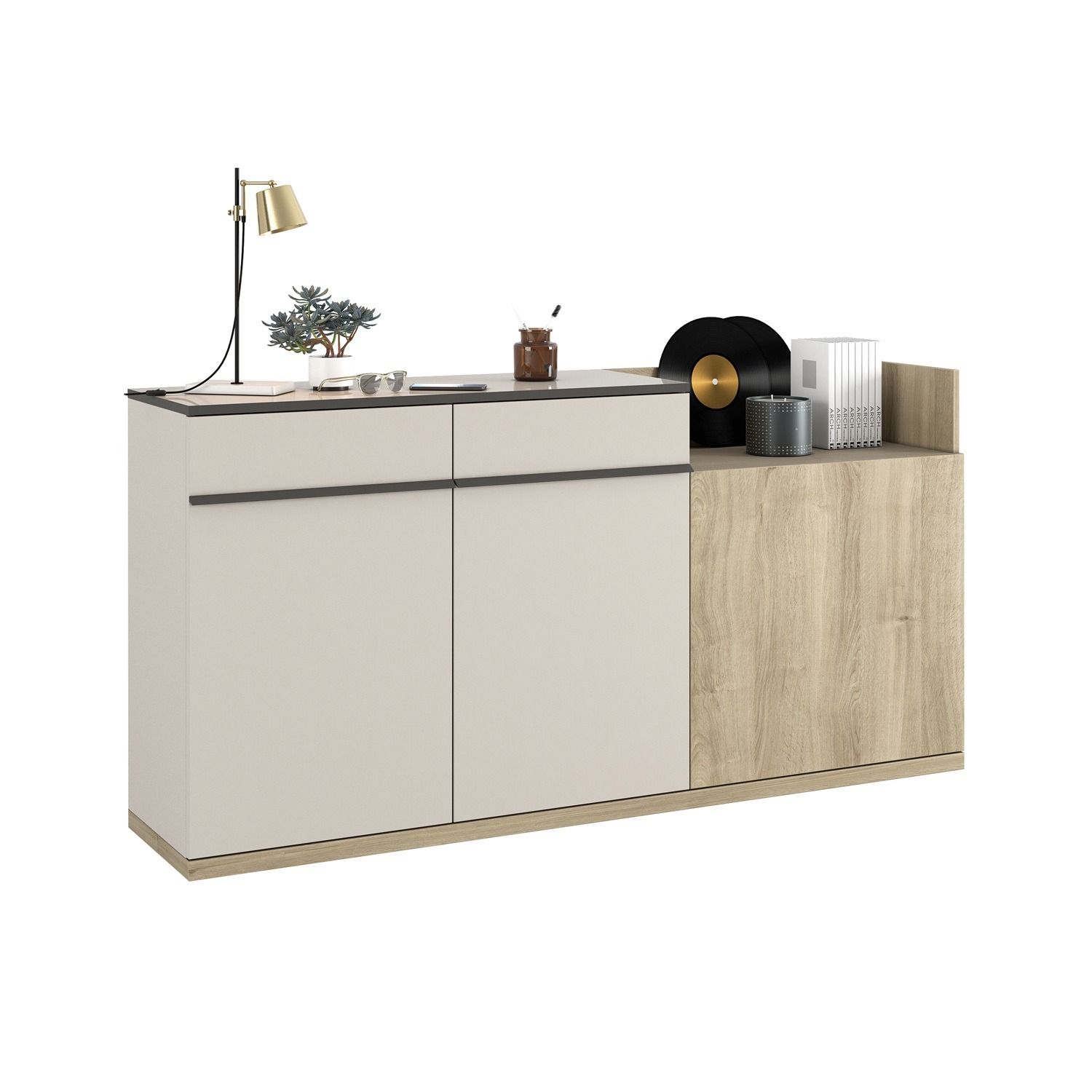 Stijlvol Dressoir Flo 180 cm – Modulair met Soft‑Close en Tijdloos Design