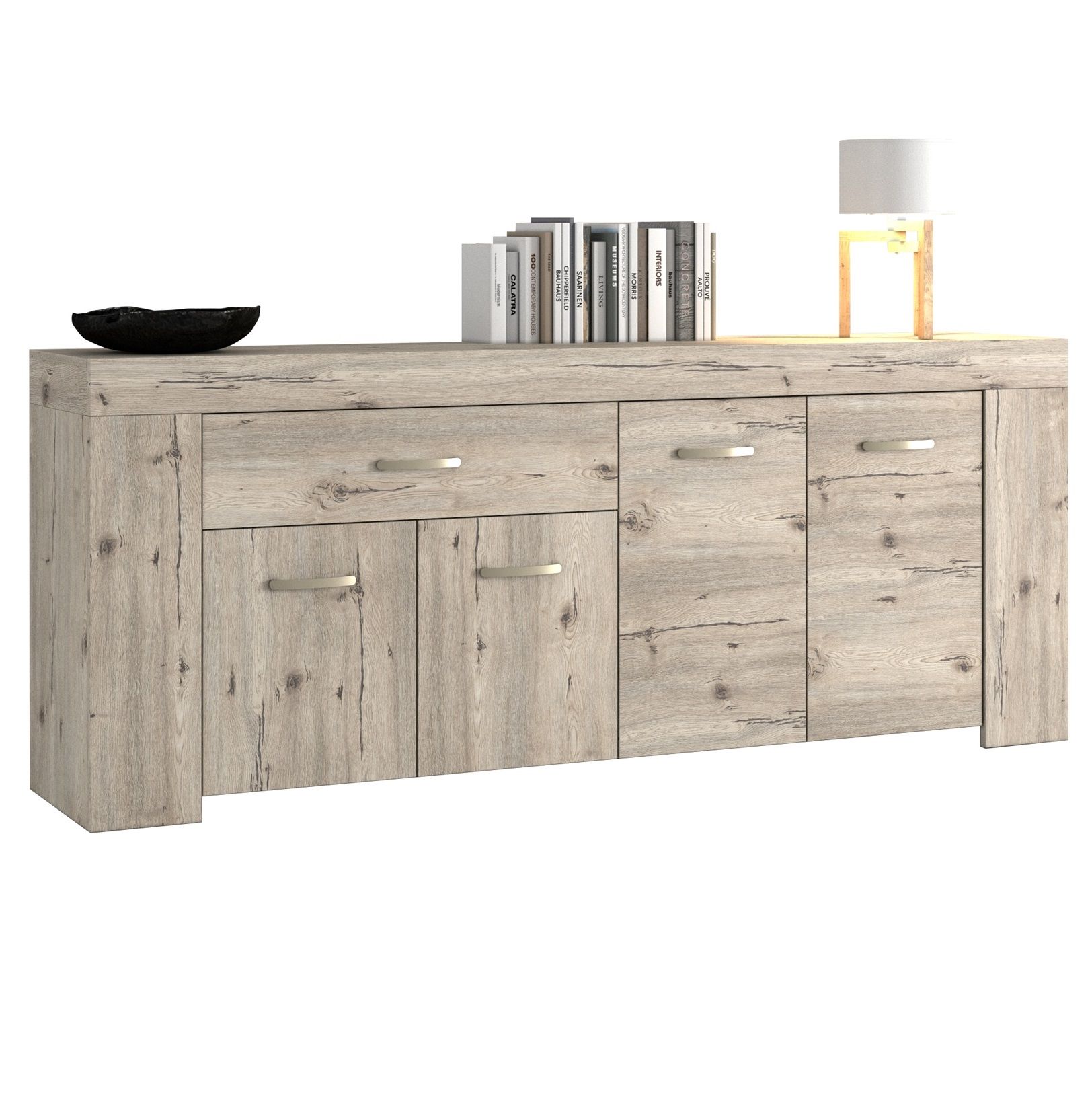 Stijlvol Dressoir Forest – 225 cm breed met soft‑close en eiken uitstraling