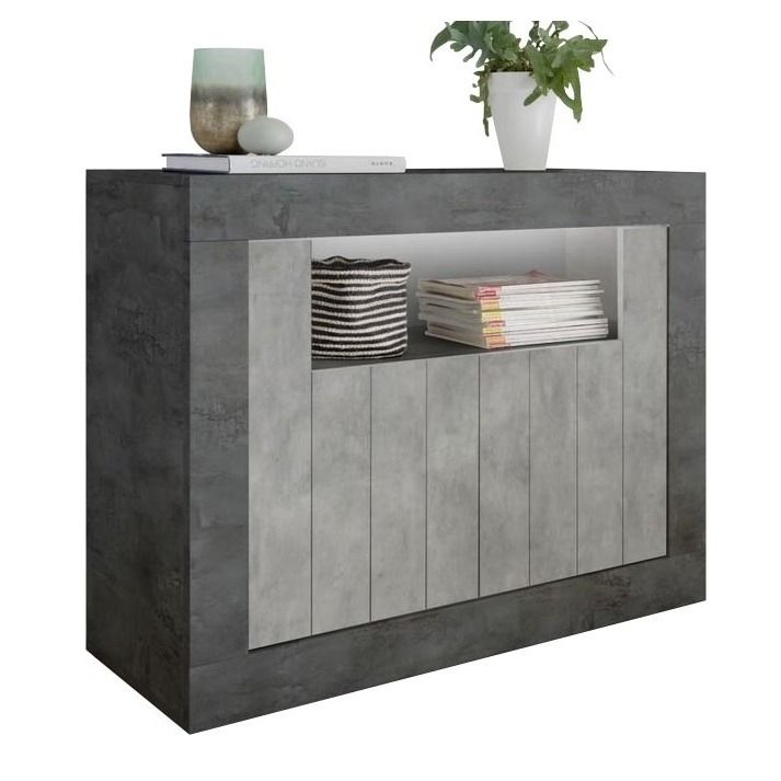 Stijlvol Dressoir Urbino 110 cm – Oxid met grijs beton