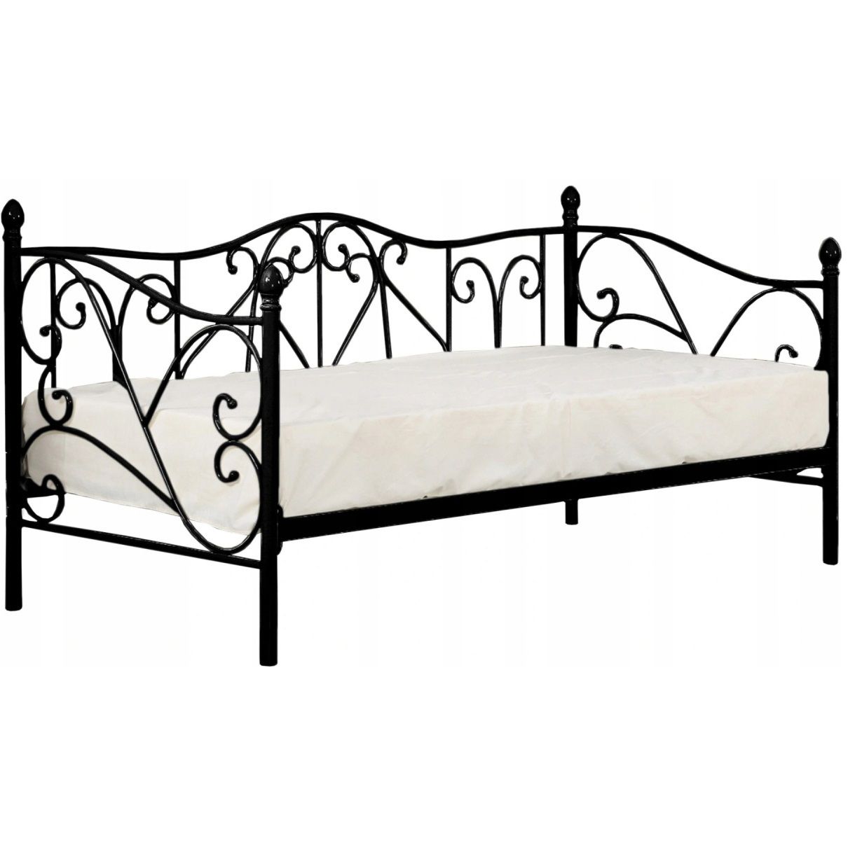 Stijlvol eenpersoonsbed Sumatra 90×200 cm – Zwart
