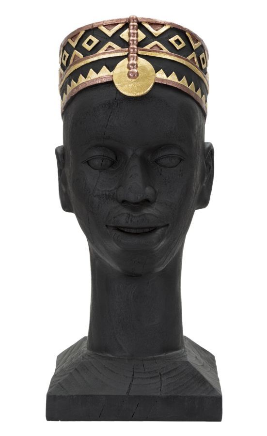Stijlvol MDF-beeld MASSAI MAN CM 25×25×56 van Mauro Ferretti