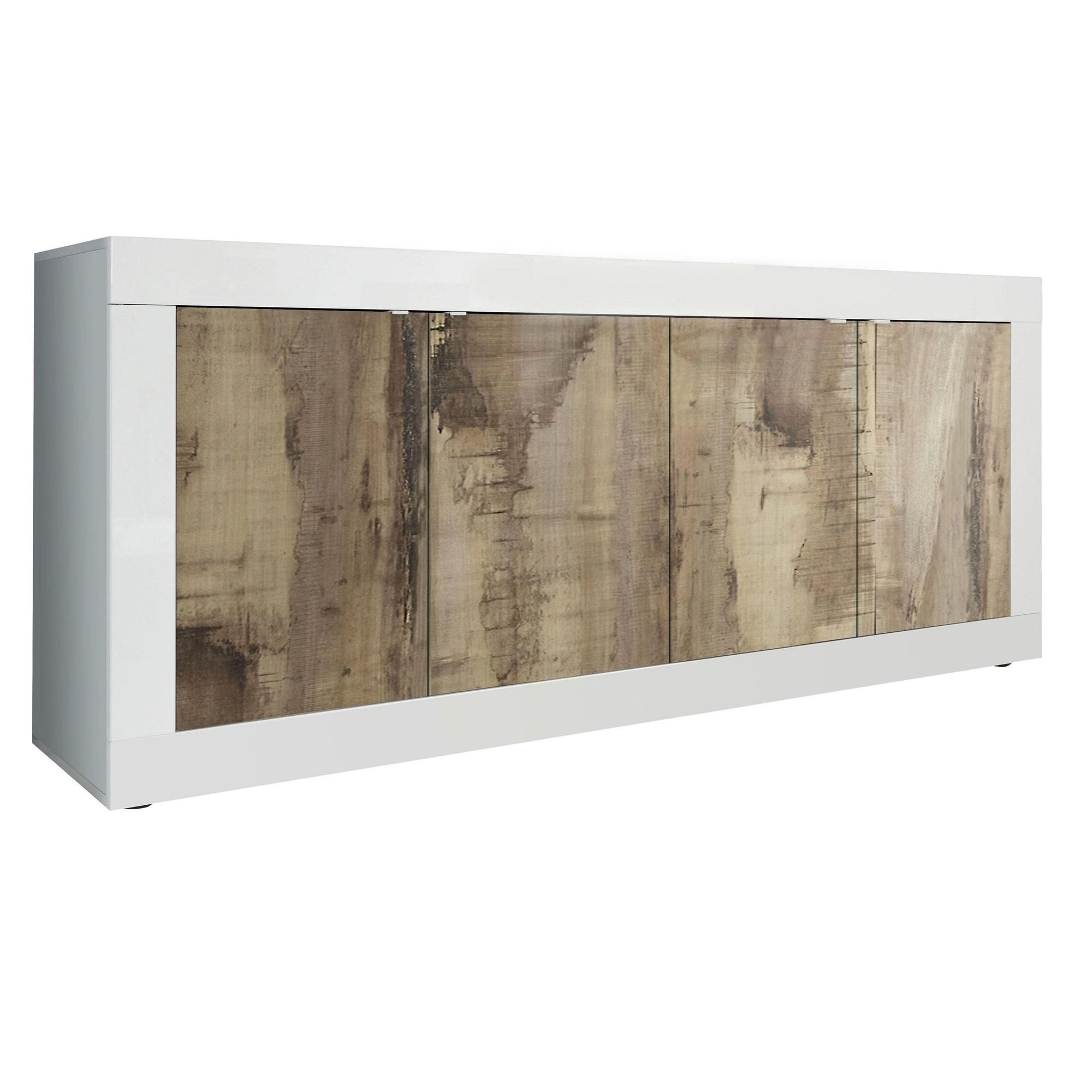 Stijlvol wit‑eiken dressoir Basic – 206 cm pure opbergruimte