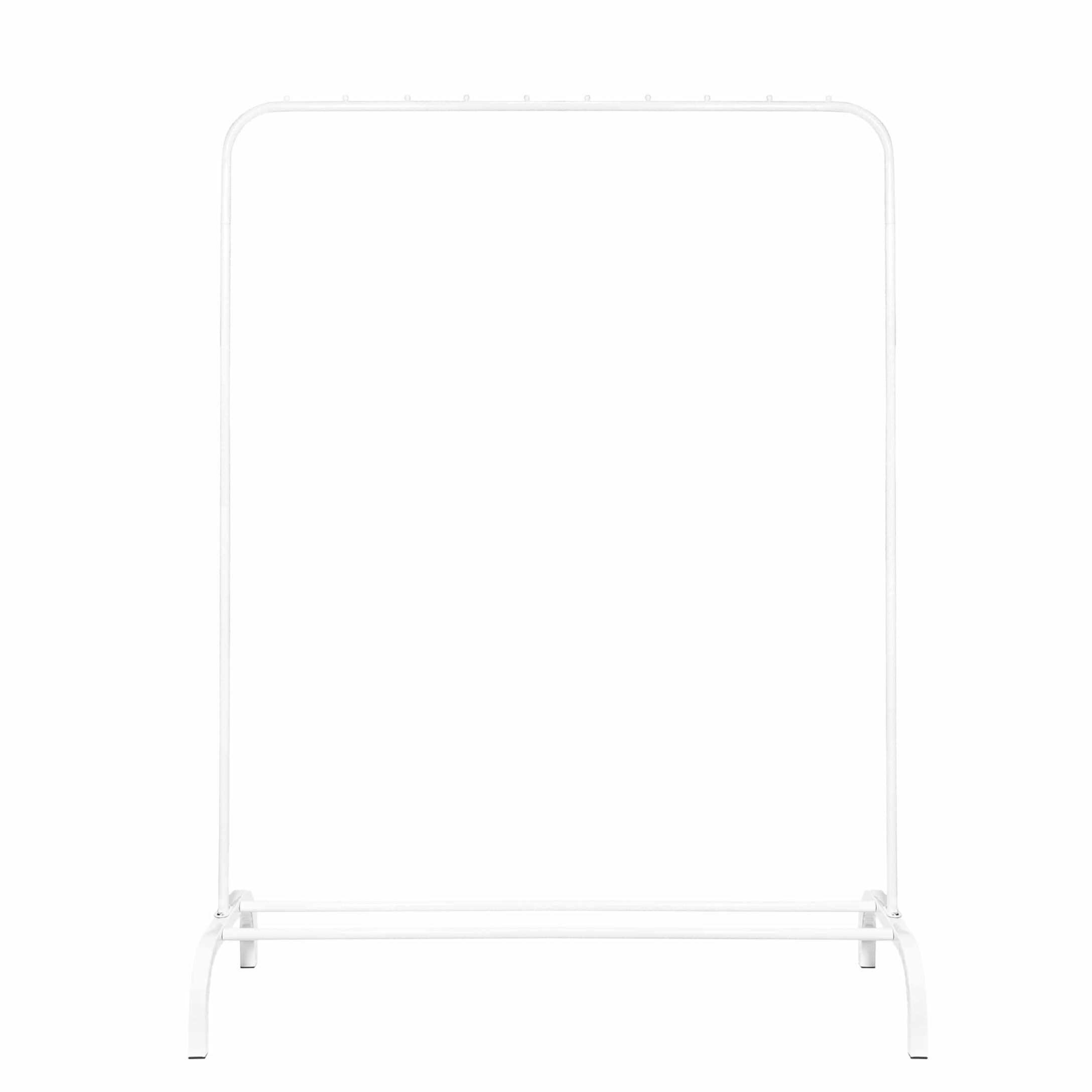 Stijlvol wit QUVIO kledingrek met schoenenrek – 40 × 110 × 150 cm