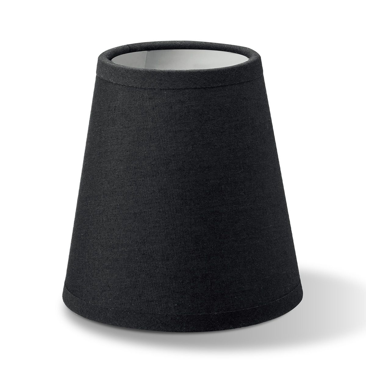 Stijlvol zwart klemkapje Largo 11 cm – Compact design voor elke E14 lamp