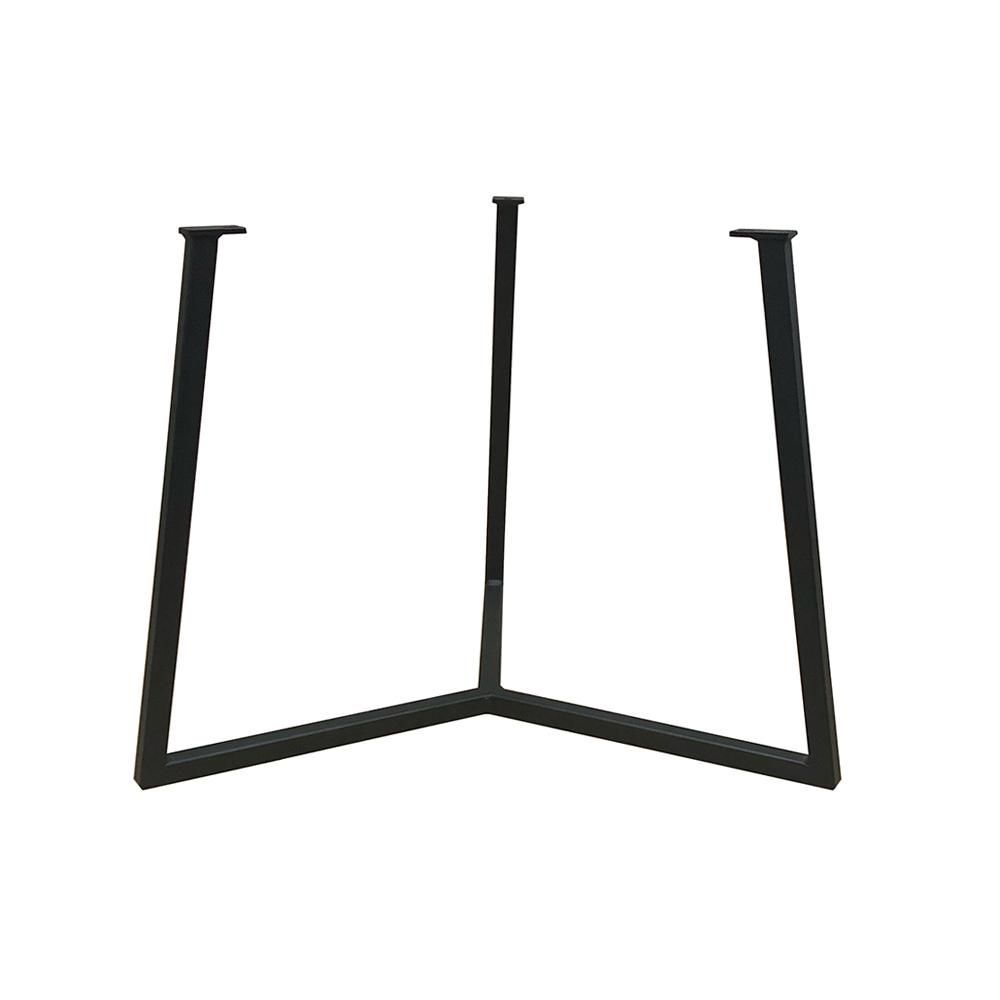 Stijlvol Zwart Stalen Salononderstel – Ø 50 cm, 36 cm Hoog (2×2 cm) – Furniture Legs Europe