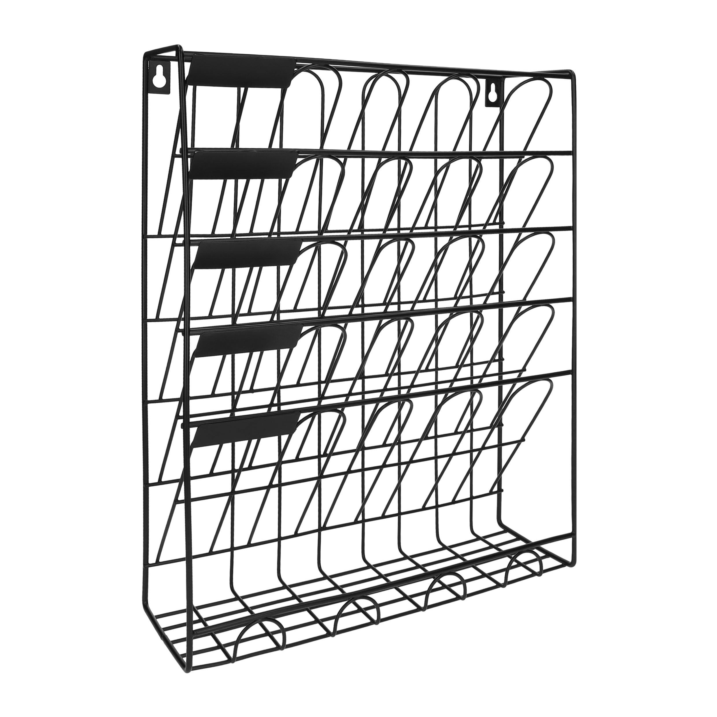 Stijlvol zwart tijdschriftenrek met wandmontage – QUVIO