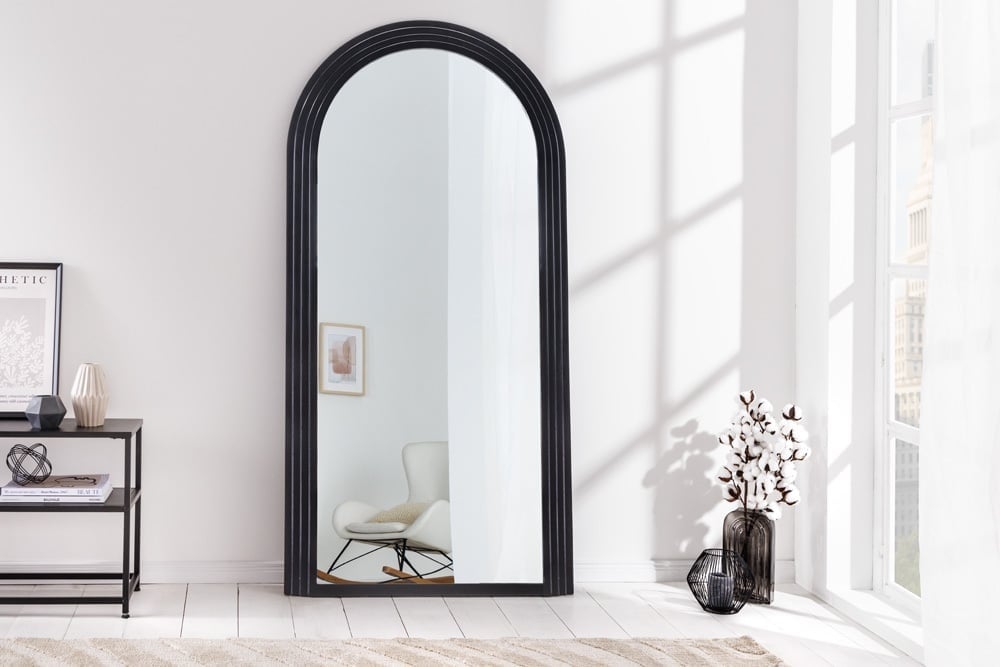 Stijlvolle Art Deco wandspiegel 160 cm – Zwarte elegantie van Invicta Interior