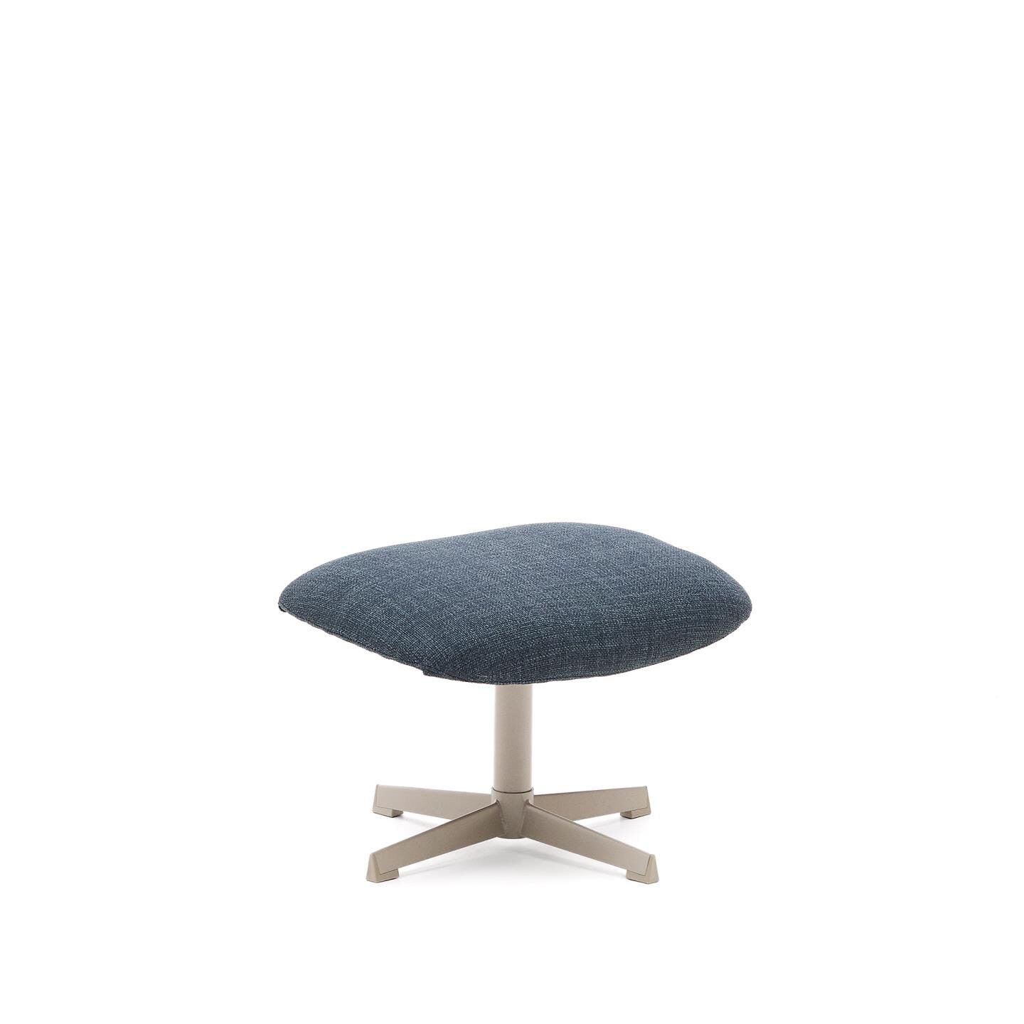 Stijlvolle blauwe hocker uit de Jaspe‑collectie – Kave Home