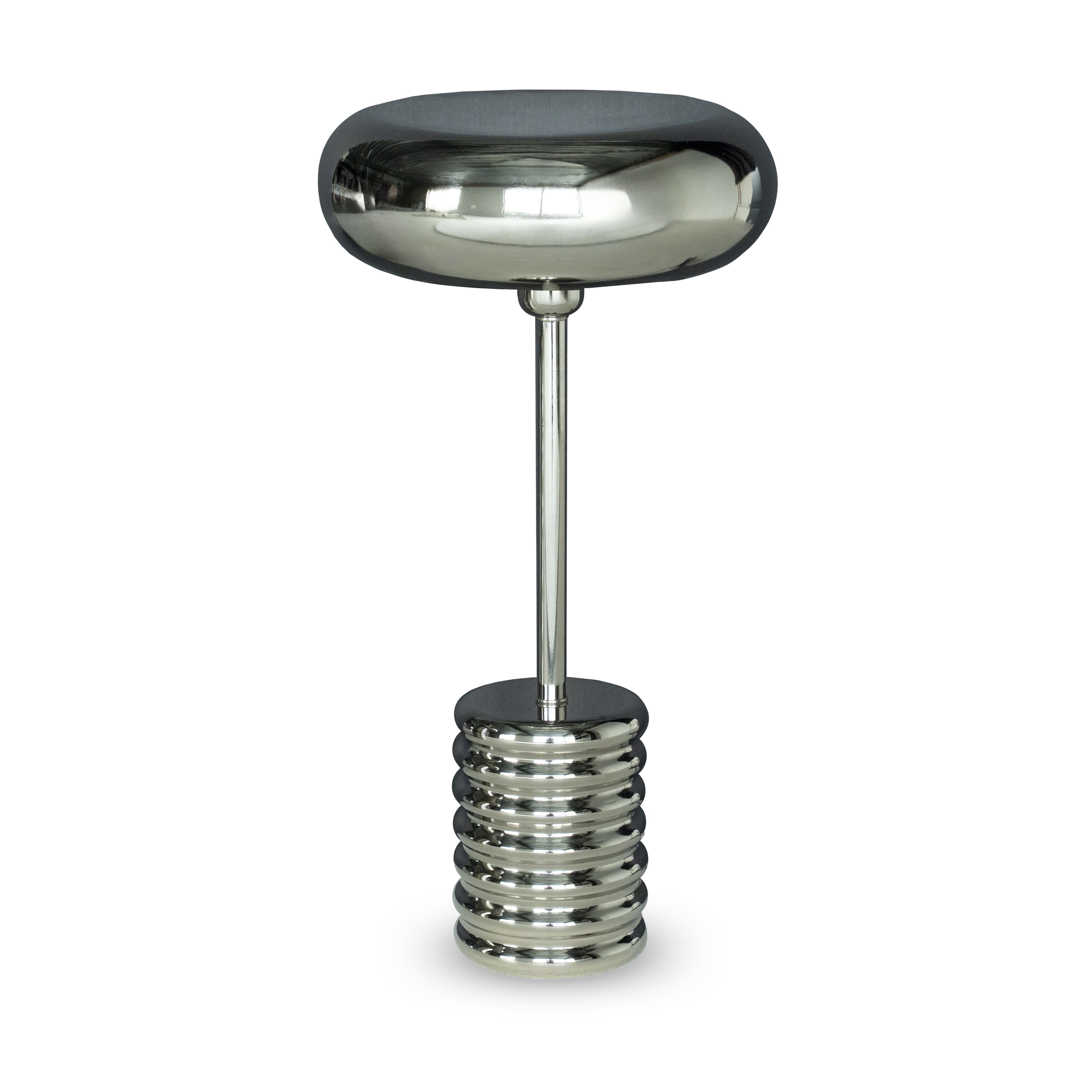 Stijlvolle By‑Boo Chromeo tafellamp – strakke 46 cm verlichting voor elk interieur