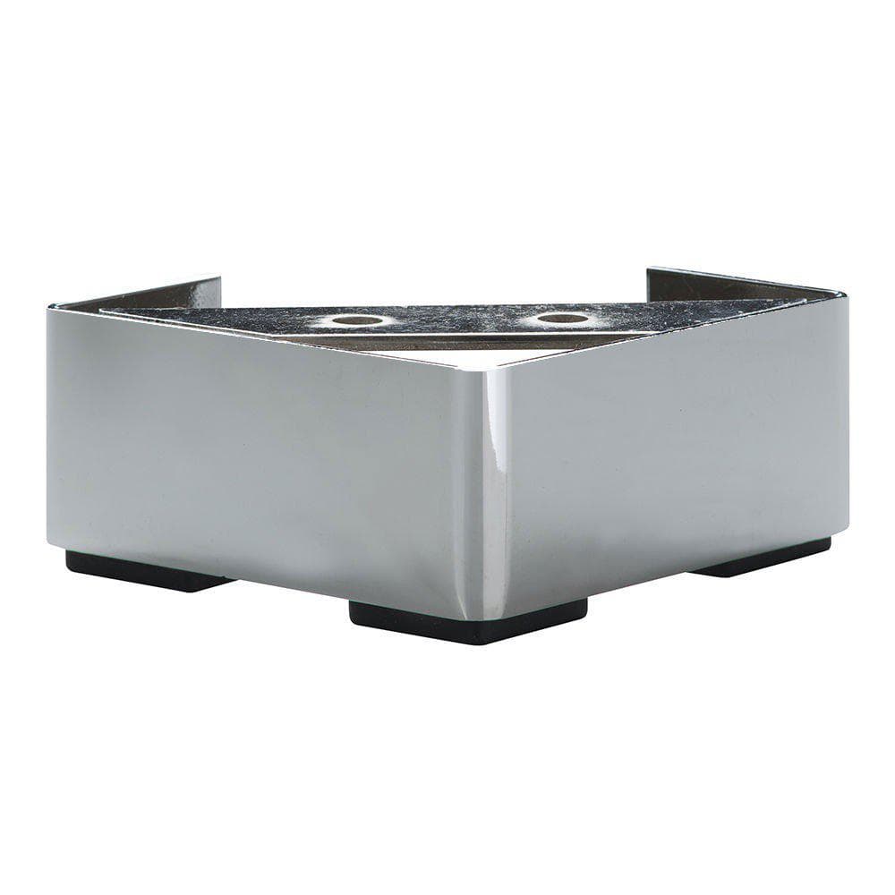 Stijlvolle chromen meubelpoot 10 × 10 cm – robuust en elegant