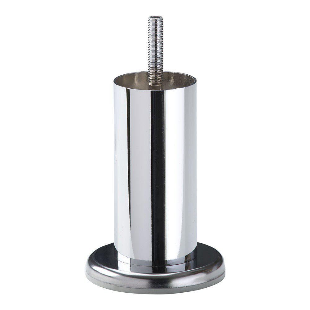 Stijlvolle Chroom Meubelpoten – Ronde Stalen Ondersteuning Ø4,2 cm, 10 cm Hoog (M8)