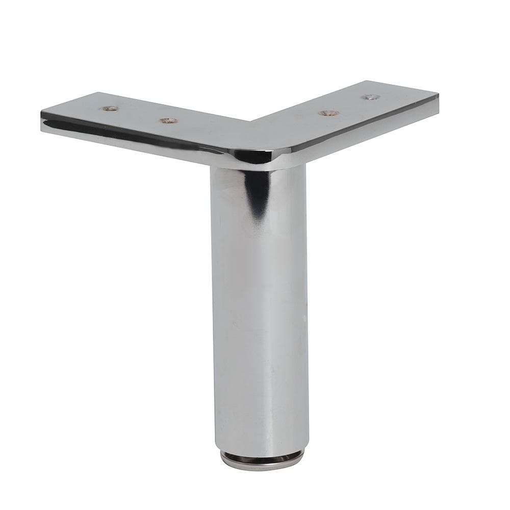 Stijlvolle chroom stalen meubelpoot 13 × 13 cm – 15 cm hoog