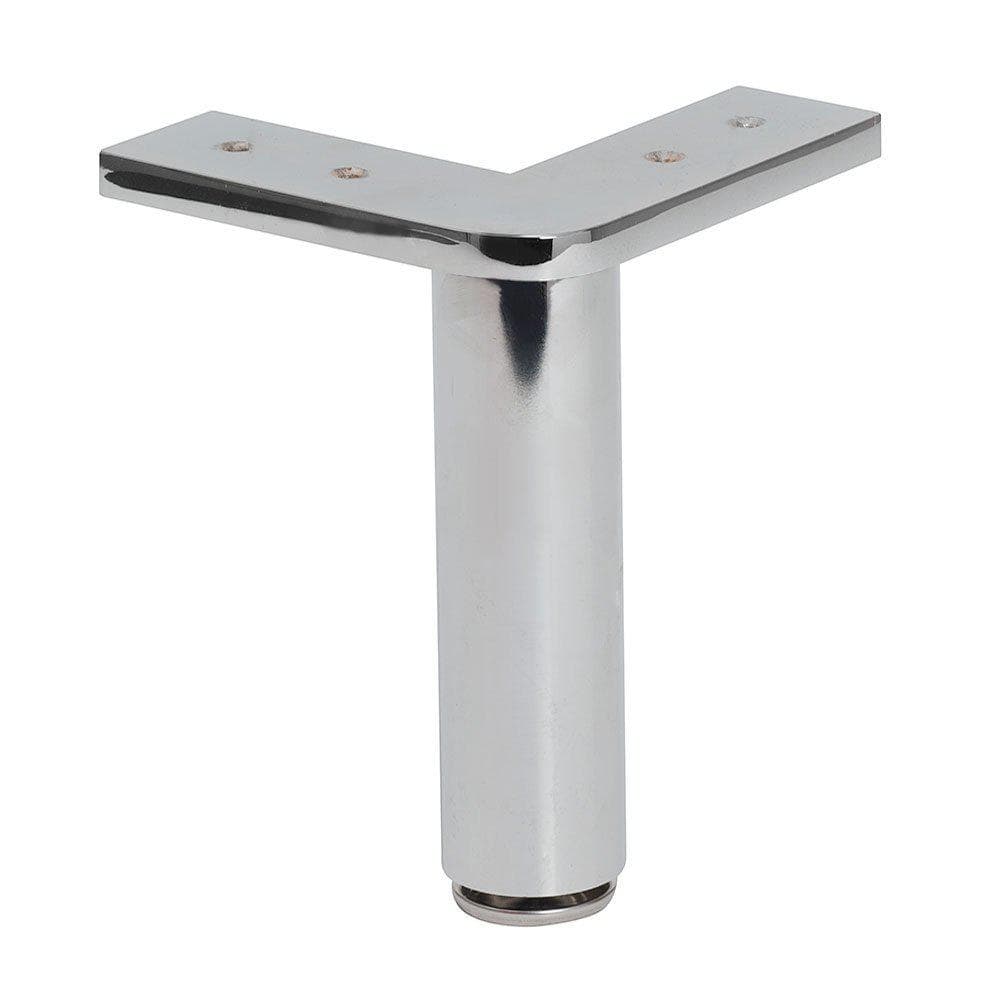Stijlvolle chroomkleurige hoekmeubelpot met stevig stalen frame – 13×13 cm, 17 cm hoog