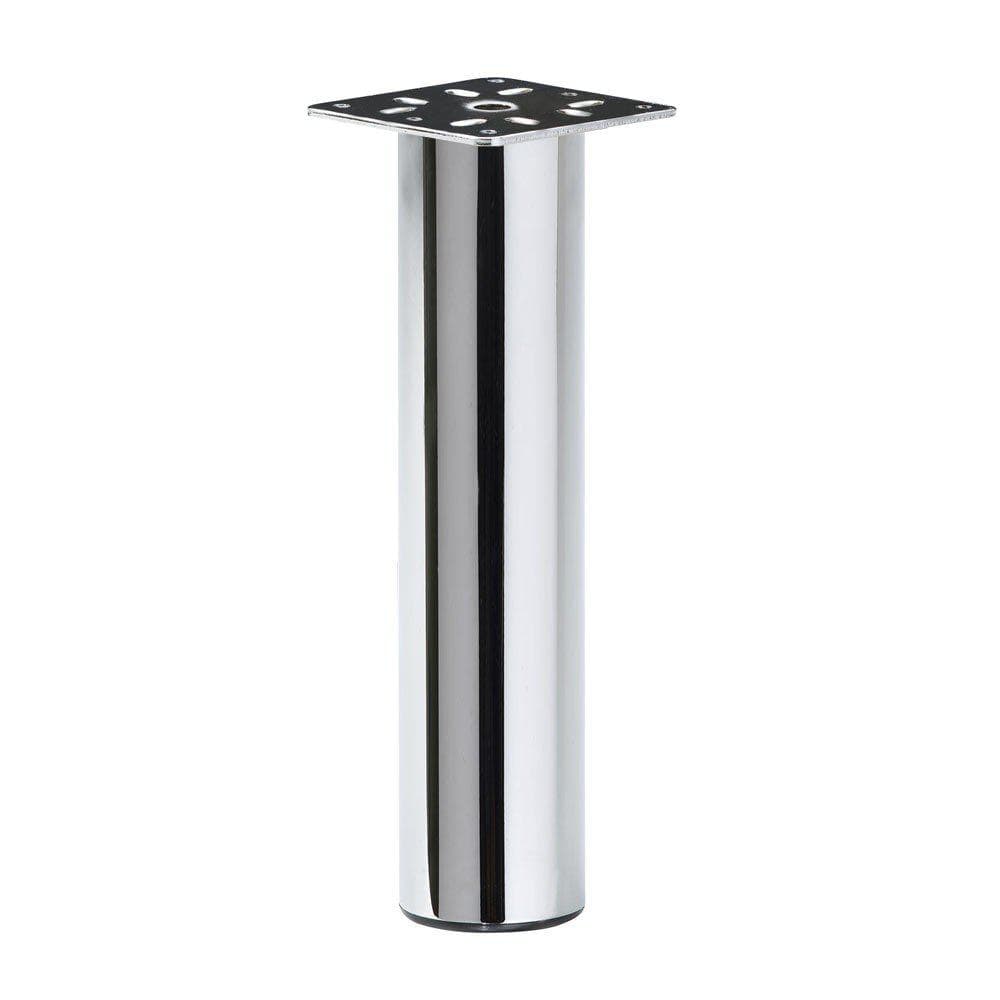 Stijlvolle chroomkleurige ronde meubelpoot – 20 cm hoog