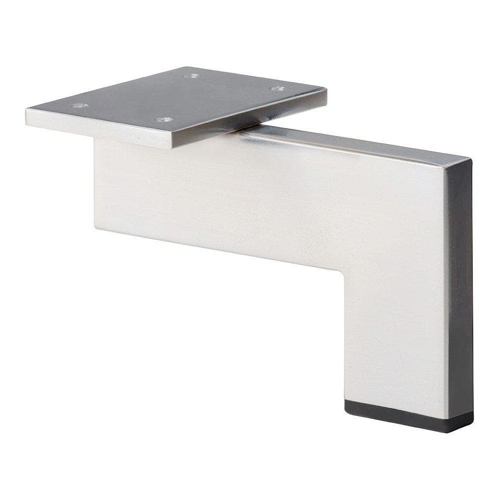 Stijlvolle chroomkleurige stalen meubelpoot 14 × 1,5 cm – 10 cm hoog