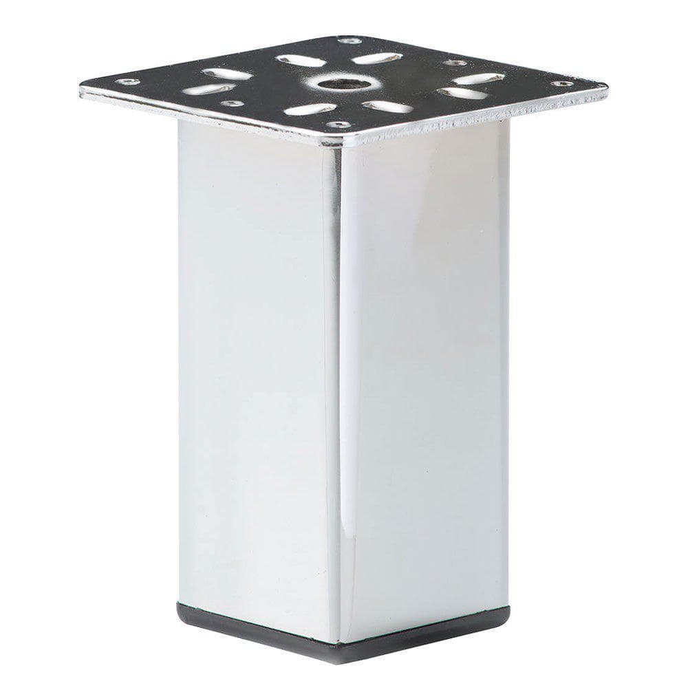 Stijlvolle chroomkleurige stalen meubelpoot – 5 × 5 cm, 13 cm hoog