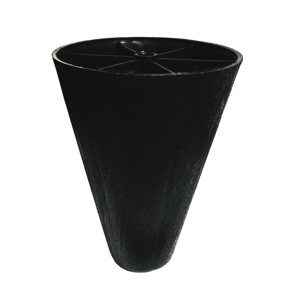 Stijlvolle conische zwarte meubelpoot van kunststof – 10×10 cm, 13 cm hoogte