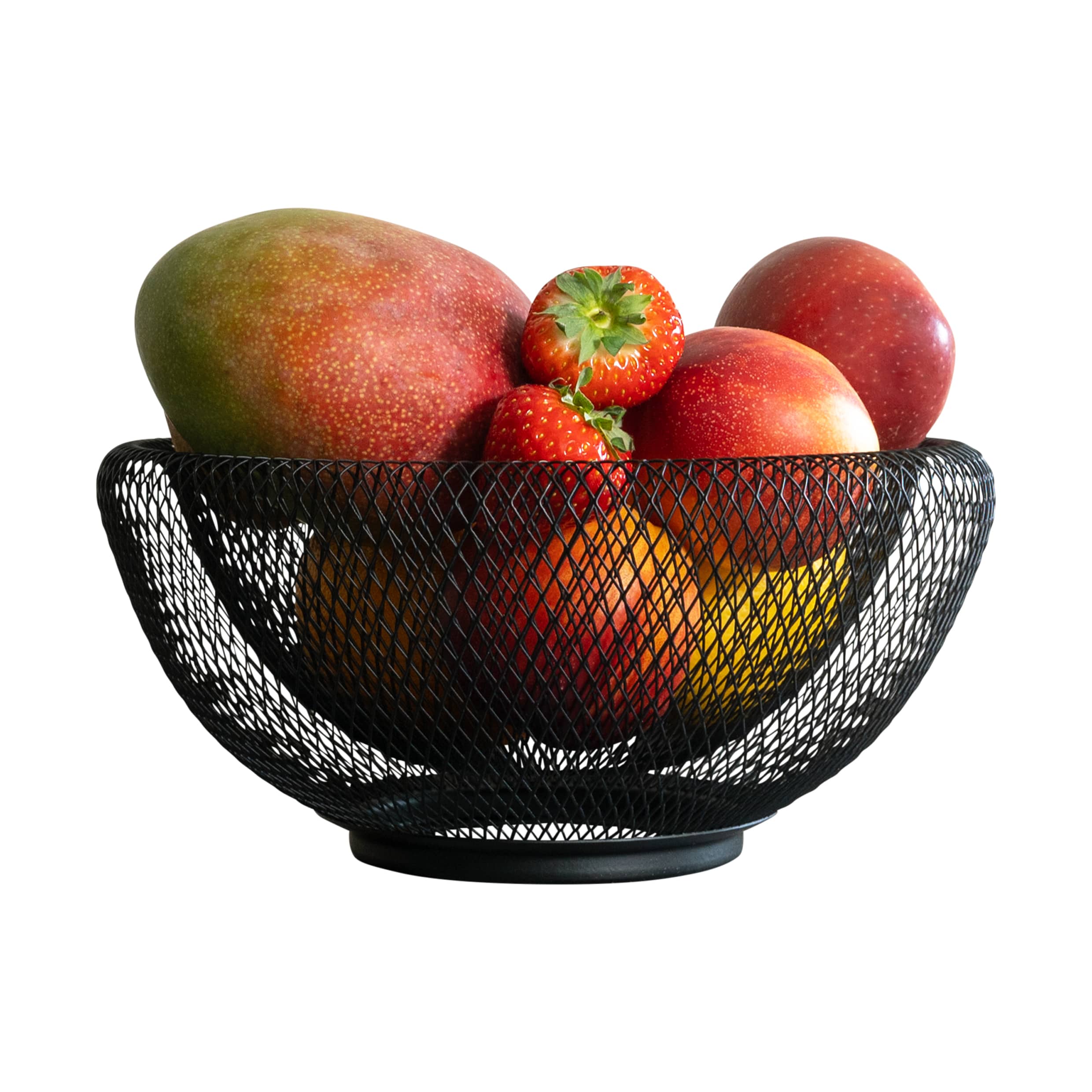 Stijlvolle Dubbelwandige QUVIO Fruitschaal in Zwart Staal – Moderne Eyecatcher voor elk Interieur
