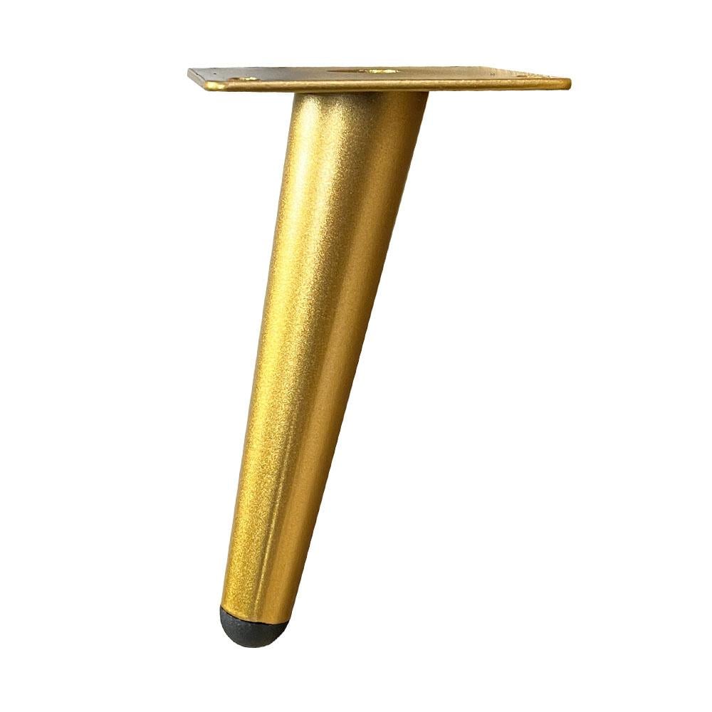 Stijlvolle gouden conische meubelpoot – 15 cm hoog, Ø 3,5 cm/2 cm – Furniture Legs Europe