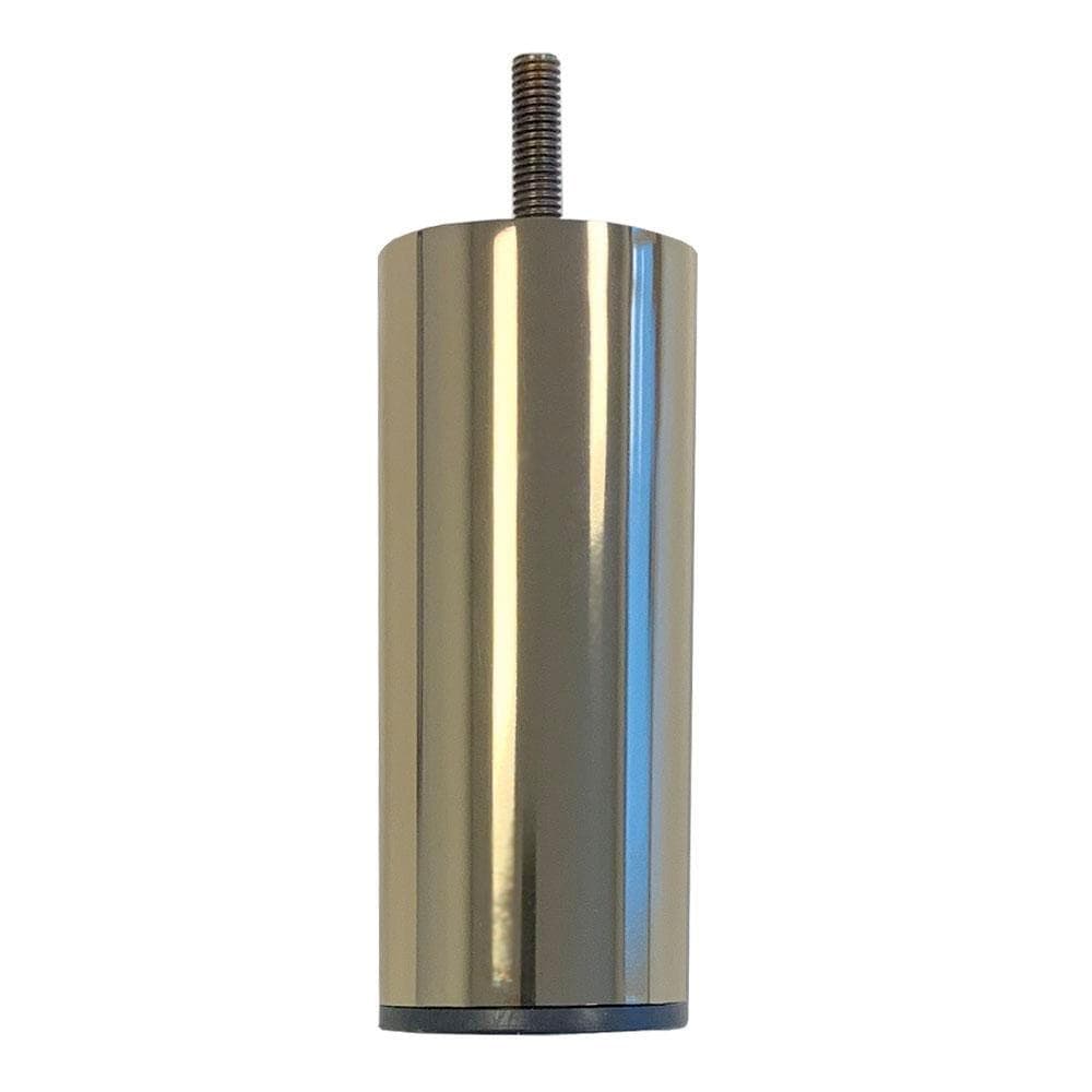 Stijlvolle gouden ronde meubelpoot van 5 cm Ø – 14 cm hoog (M8)