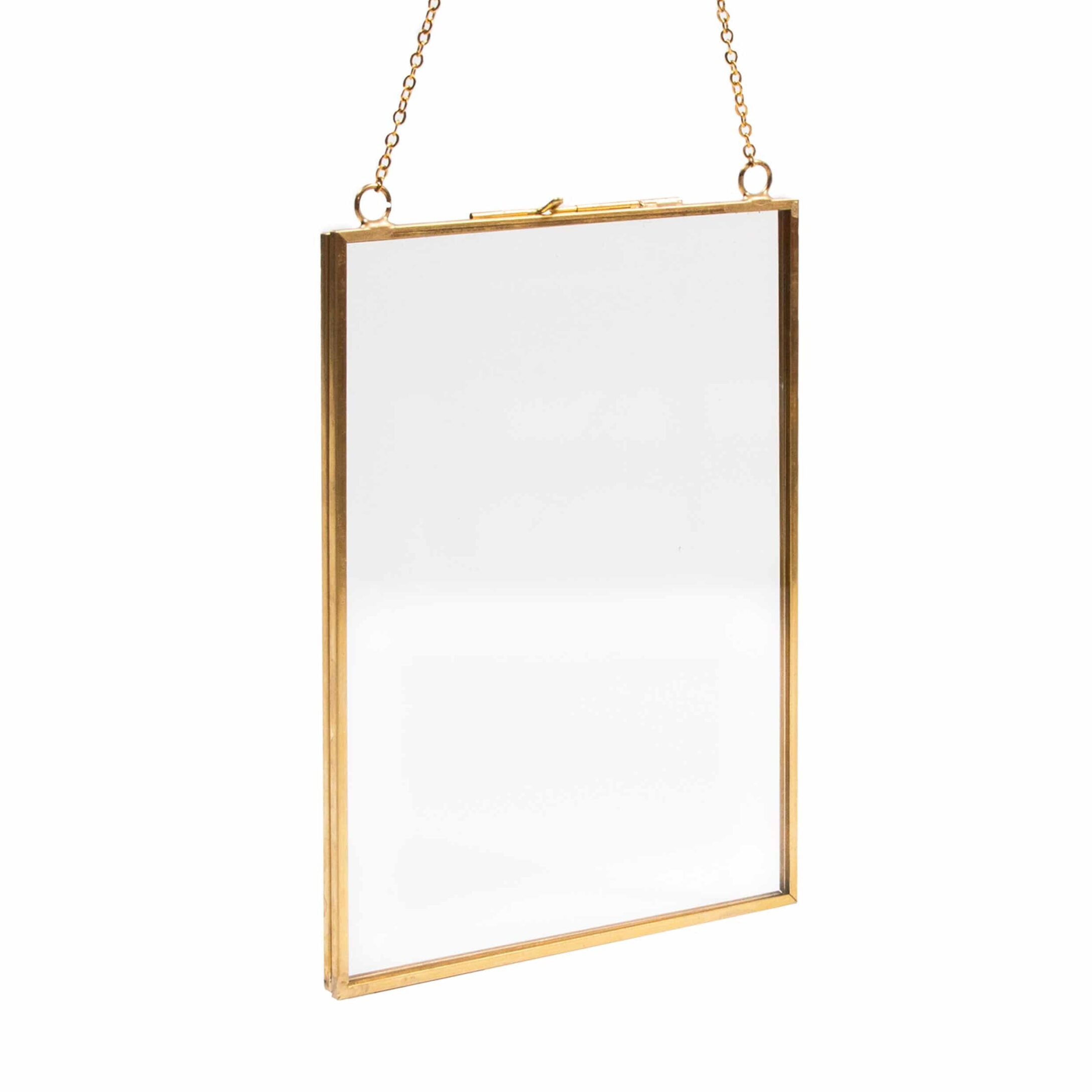 Stijlvolle Goudkleurige Fotolijst met Ketting – QUVIO 13×18 cm