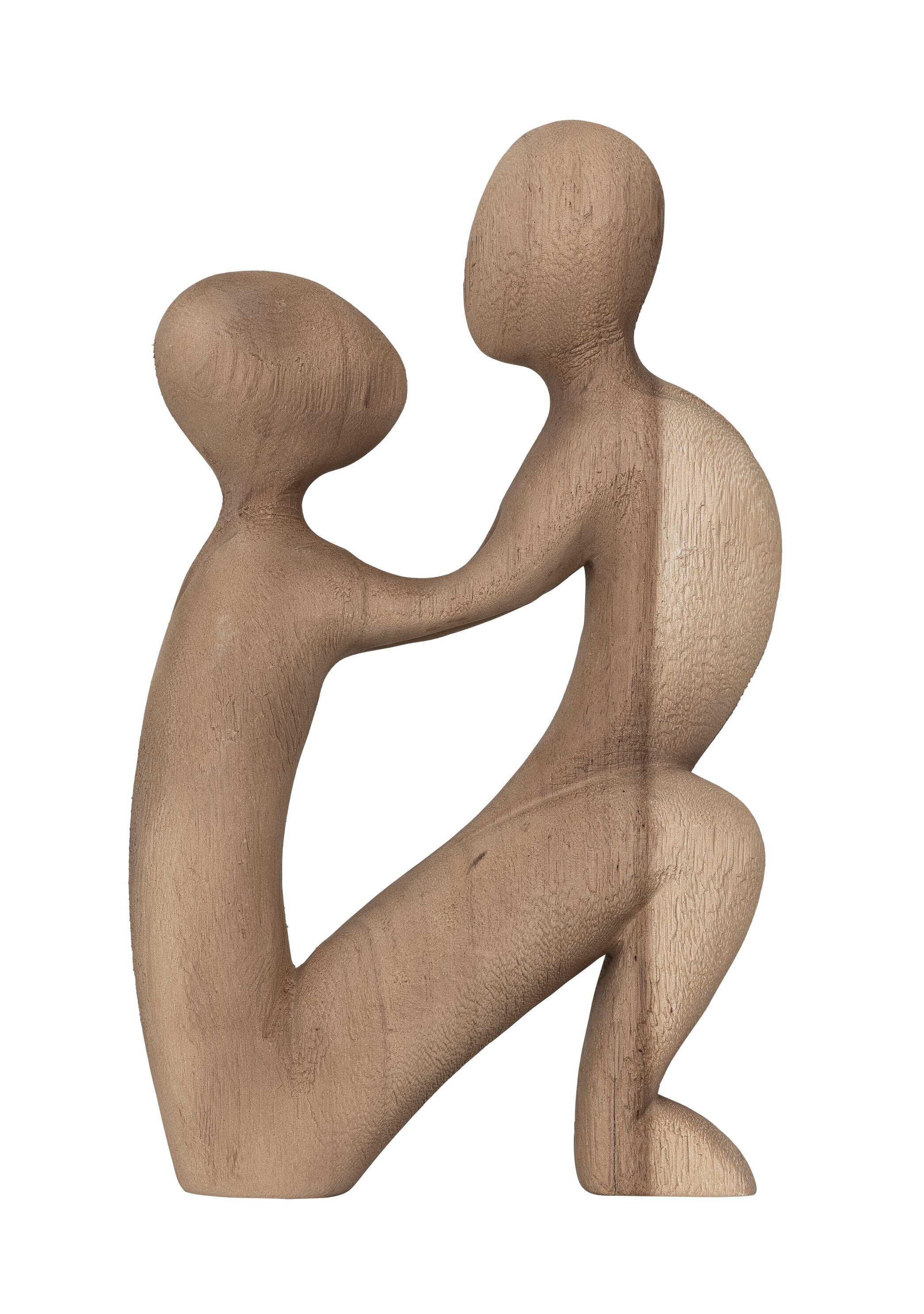 Stijlvolle houten wanddecoratie “Vader en Zoon” – warme bruine tinten