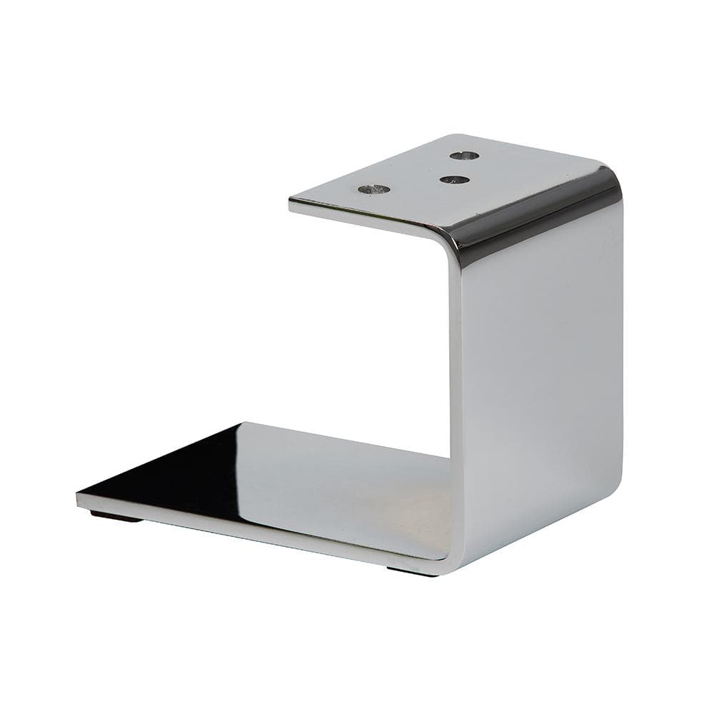 Stijlvolle massief stalen meubelpoot in chroom – 15 × 7 cm, 12 cm hoog