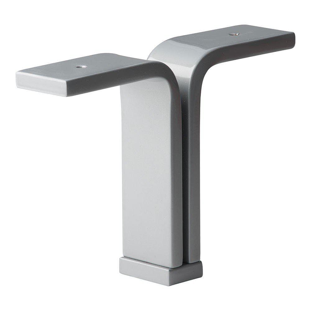 Stijlvolle massief stalen meubelpoot in grijs – 18,5 × 4 cm, 13 cm hoog