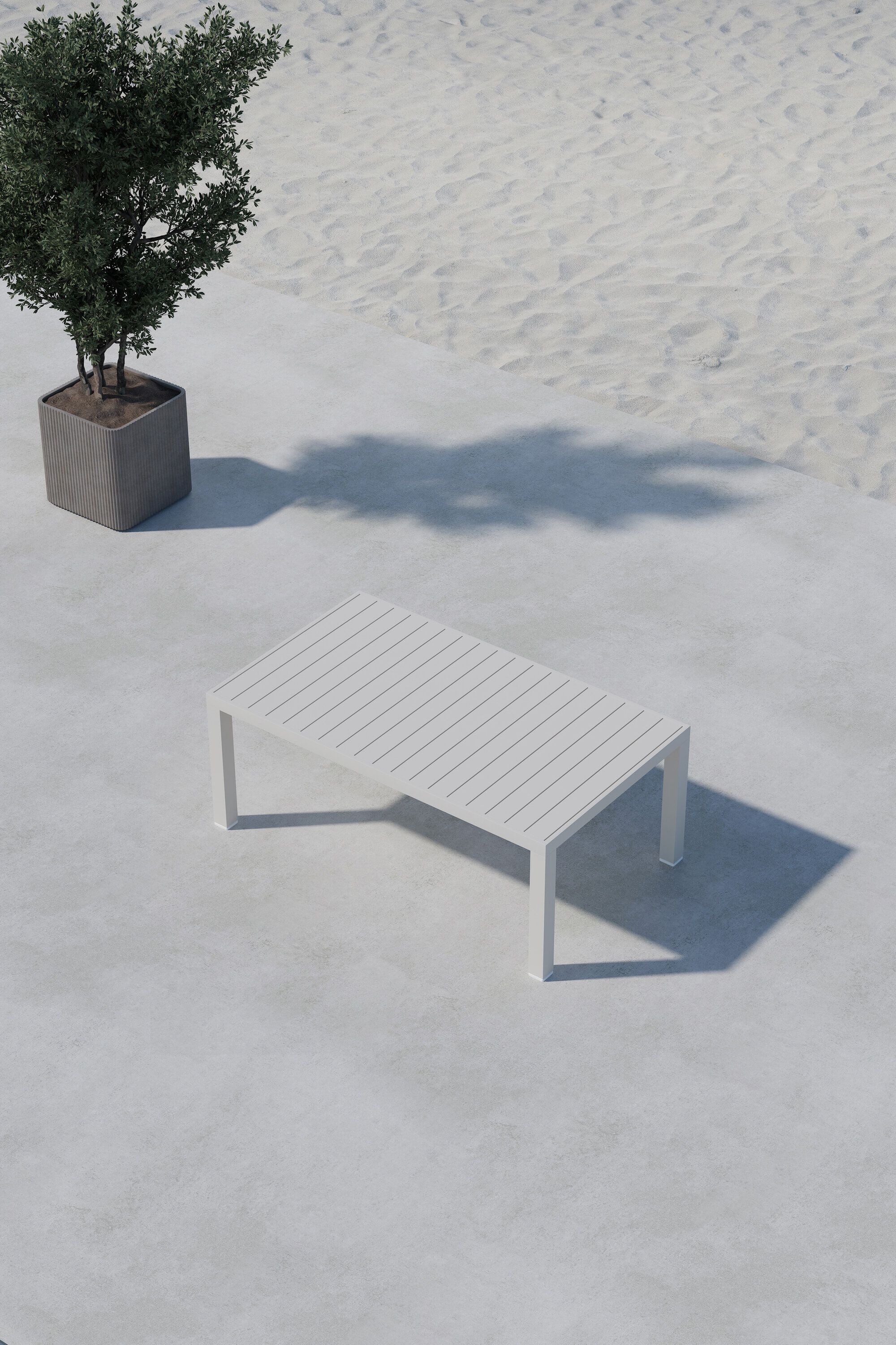 Stijlvolle Nohr Lasheka loungetafel in beige – Duurzaam design voor uw buitenruimte