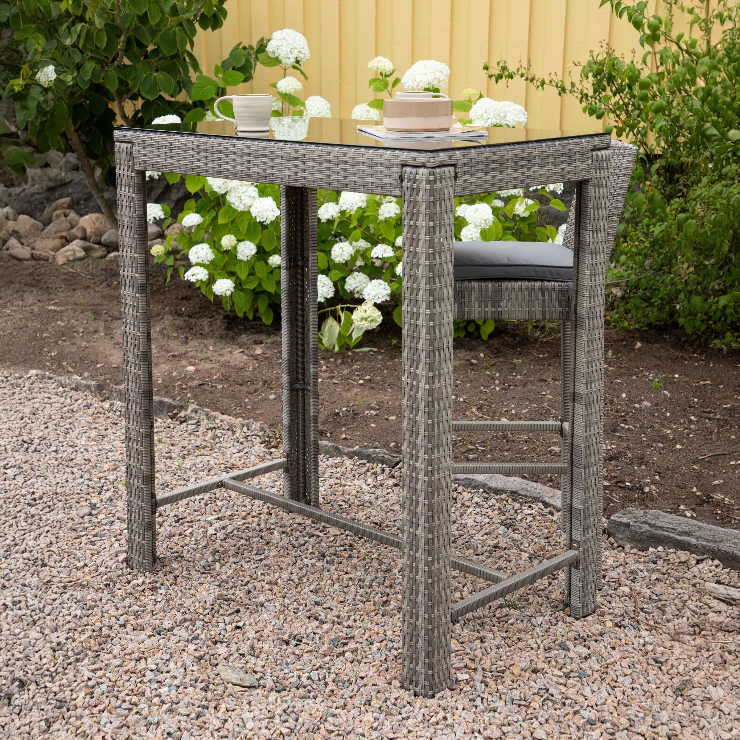 Stijlvolle Nohr Outdoor Bartafel Rozanne – Grijs, 100 × 60 cm