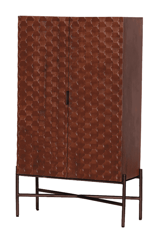 Stijlvolle opbergkast Paola van Tower Living – Mangohout & Metalen Onderstel (160 × 90 cm)