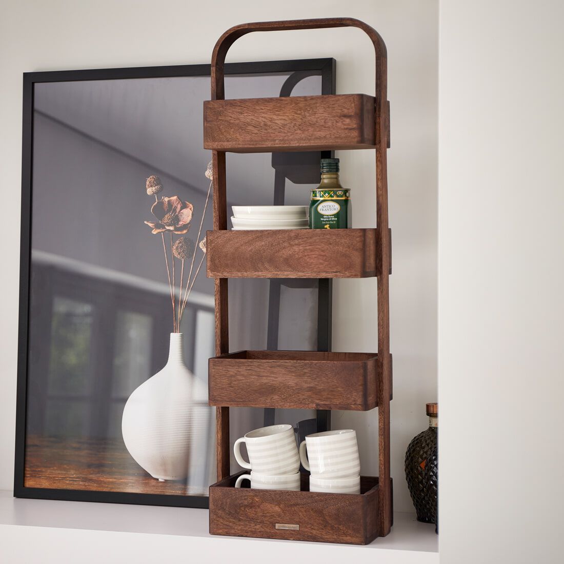 Stijlvolle Opbergrek Belfast van Rivièra Maison – Mangohout (86×30 cm)