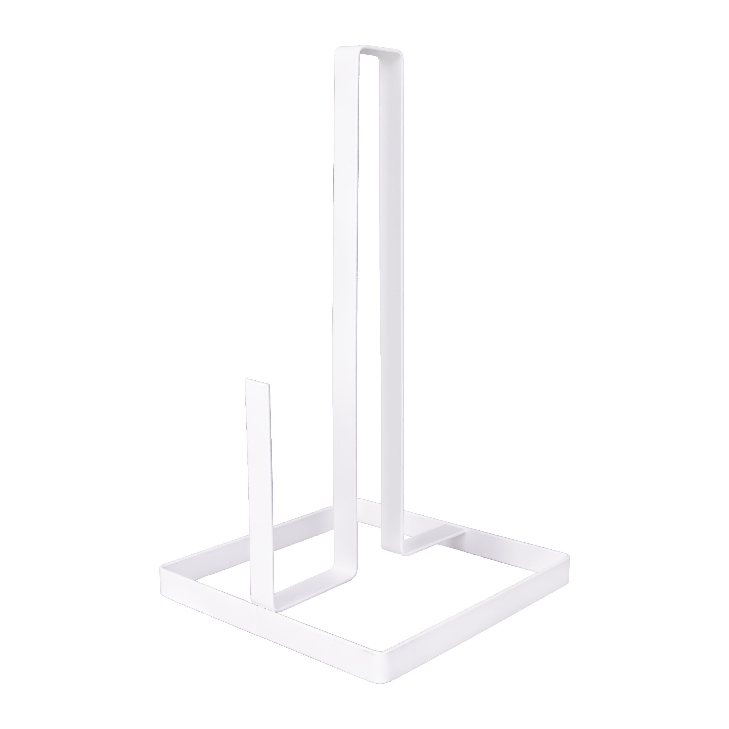 Stijlvolle QUVIO Keukenrolhouder in wit staal – Minimalistisch design voor elke keuken