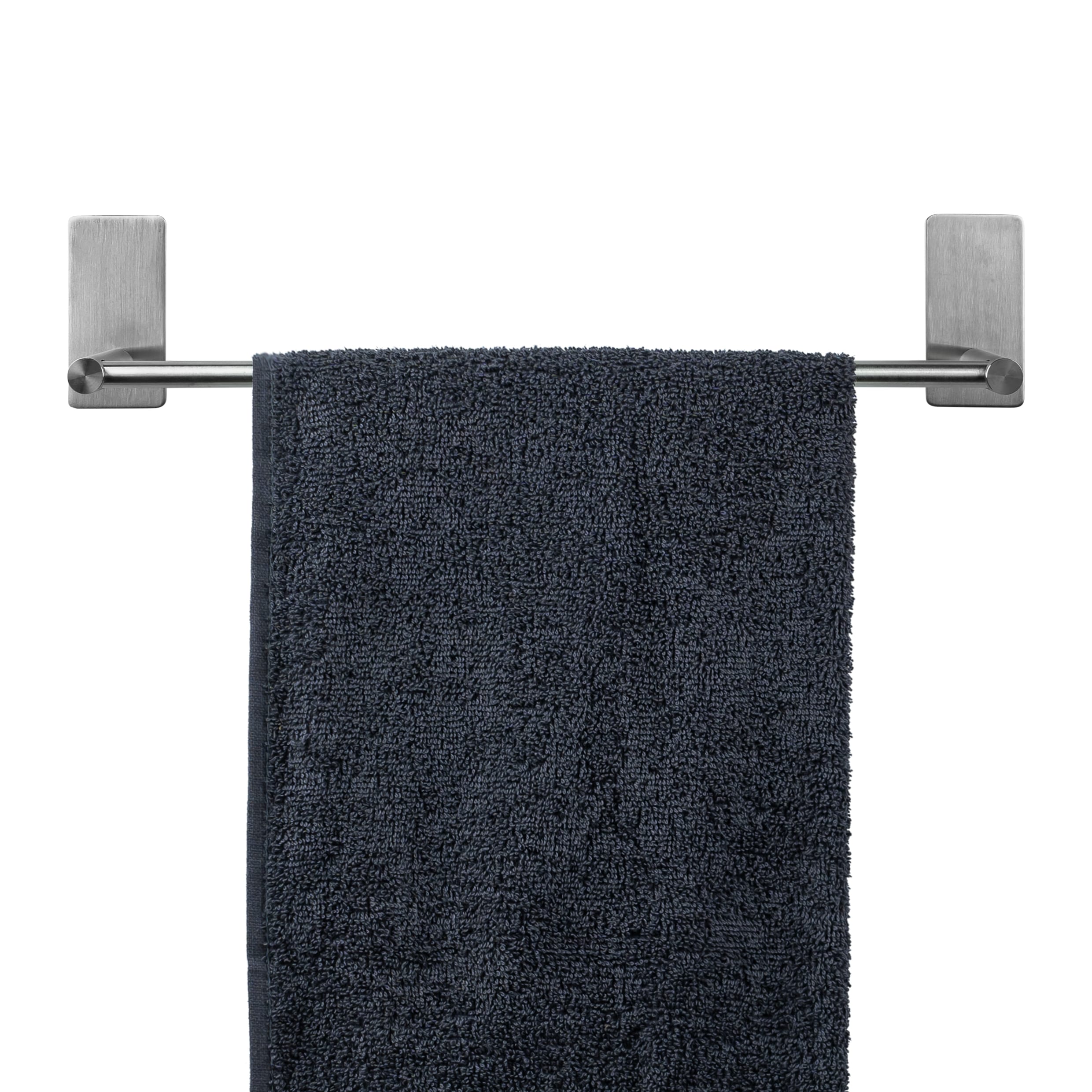 Stijlvolle QUVIO RVS handdoekhouder – Zilver, 45 cm breed