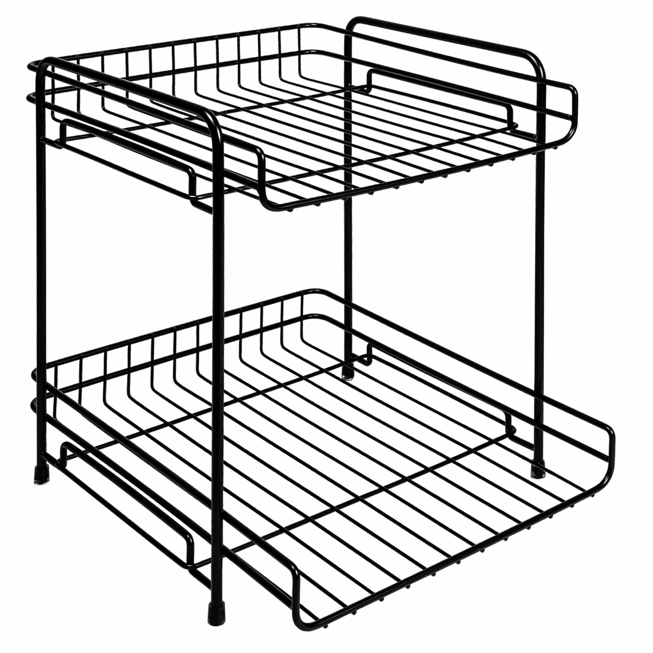 Stijlvolle QUVIO Stalen Bureau Organizer – Compact, Zwart (29,5×25×30 cm)