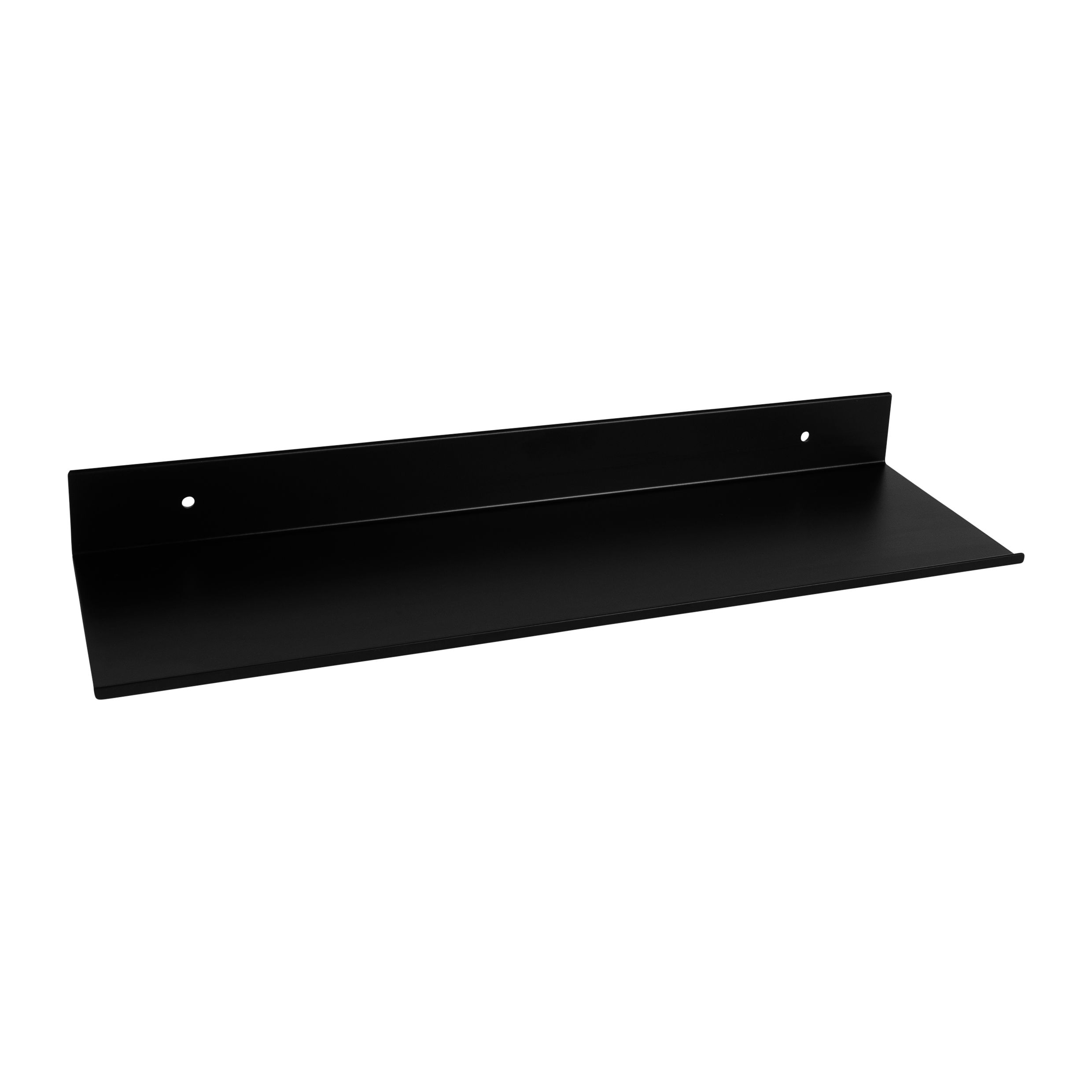 Stijlvolle QUVIO Zwarte Metalen Wandplank – Compact 40 cm Breed